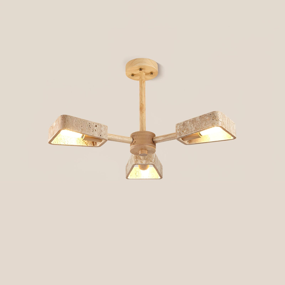 Hedra  Travertone  Geometric  Chandelier