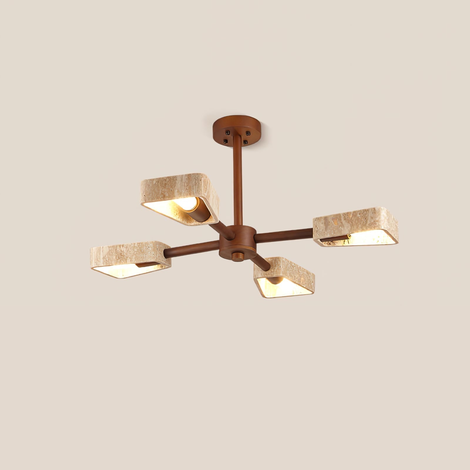 Hedra  Travertone  Geometric  Chandelier
