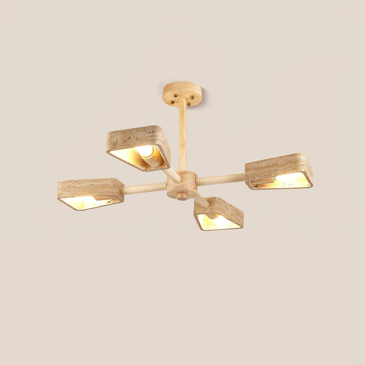 Hedra  Travertone  Geometric  Chandelier
