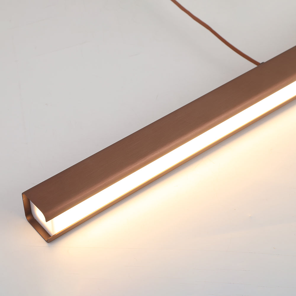 Thala Modern Linear Metal LED Pendant Light Black/Brown - Neutral Decor