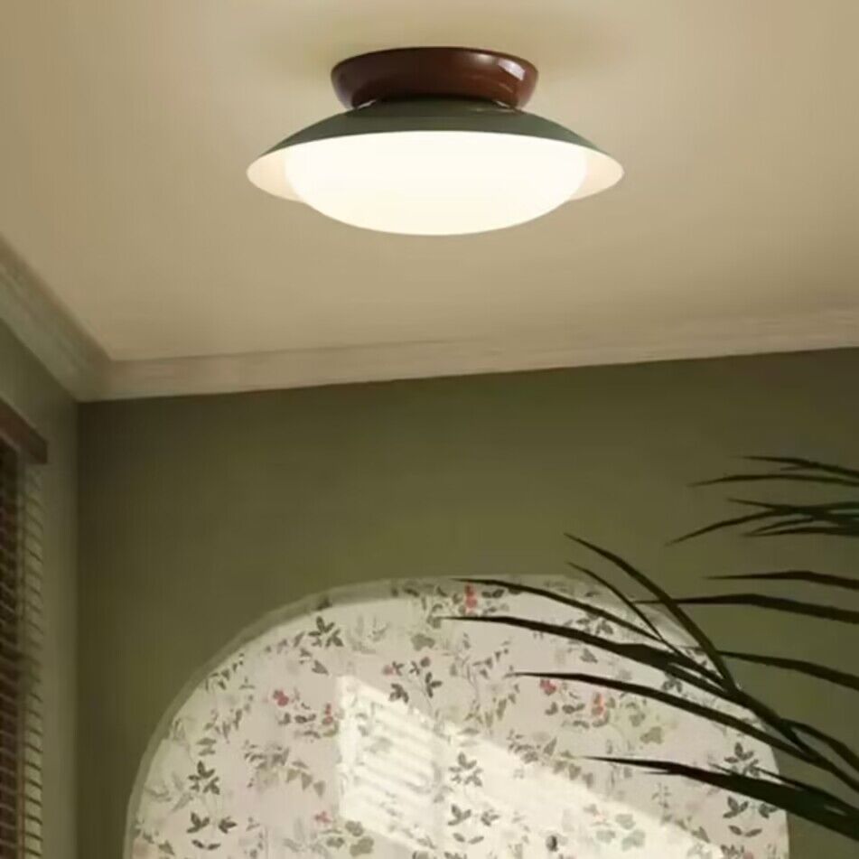 Aira Vintage Bowl-shaped LED Ceiling Light - Neutral Decor