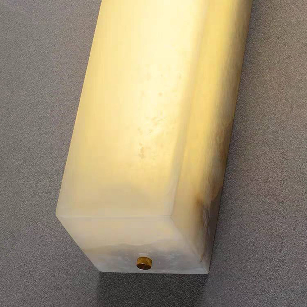 Arisha Modern Rectangular Marble Outdoor Wall Lamp - Neutral Decor