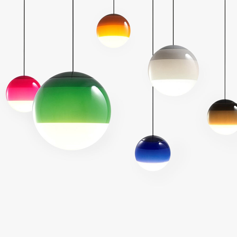 Valentina Colorful Glass Bubble Pendant Light - Neutral Decor