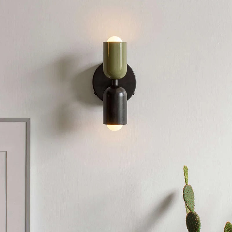 Valentina Modern Art Decoration Double-Headed Colorful Wall Lamp - Neutral Decor