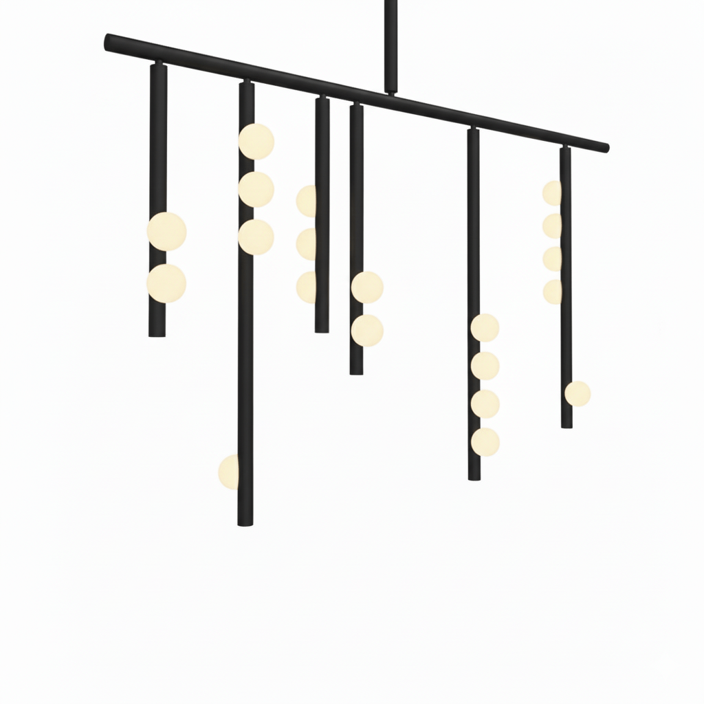 Miraview Brass Glass Drop Chandelier
