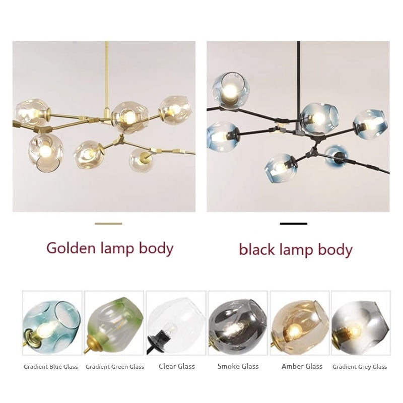 Valentina Nordic Modern Glass Pendant Light Bubble - Neutral Decor