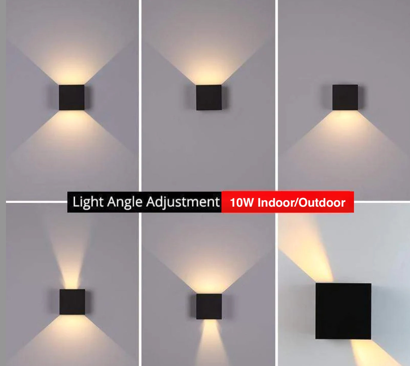 Ray Modern Adjustable Square Outdoor Wall Lamp LED - Neutral Decor