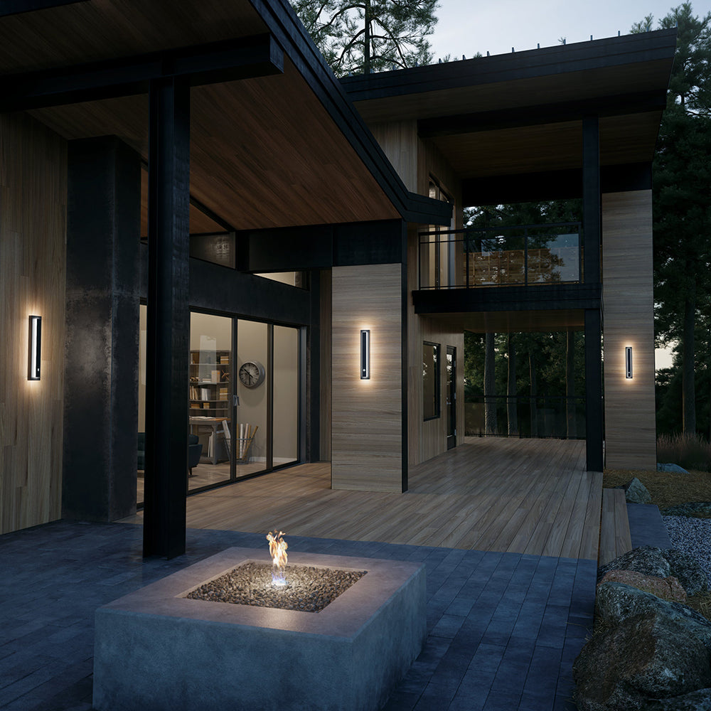 Arisha Modern Square Ring Outdoor Wall Lamp, Dark/Gray Bronze - Neutral Decor