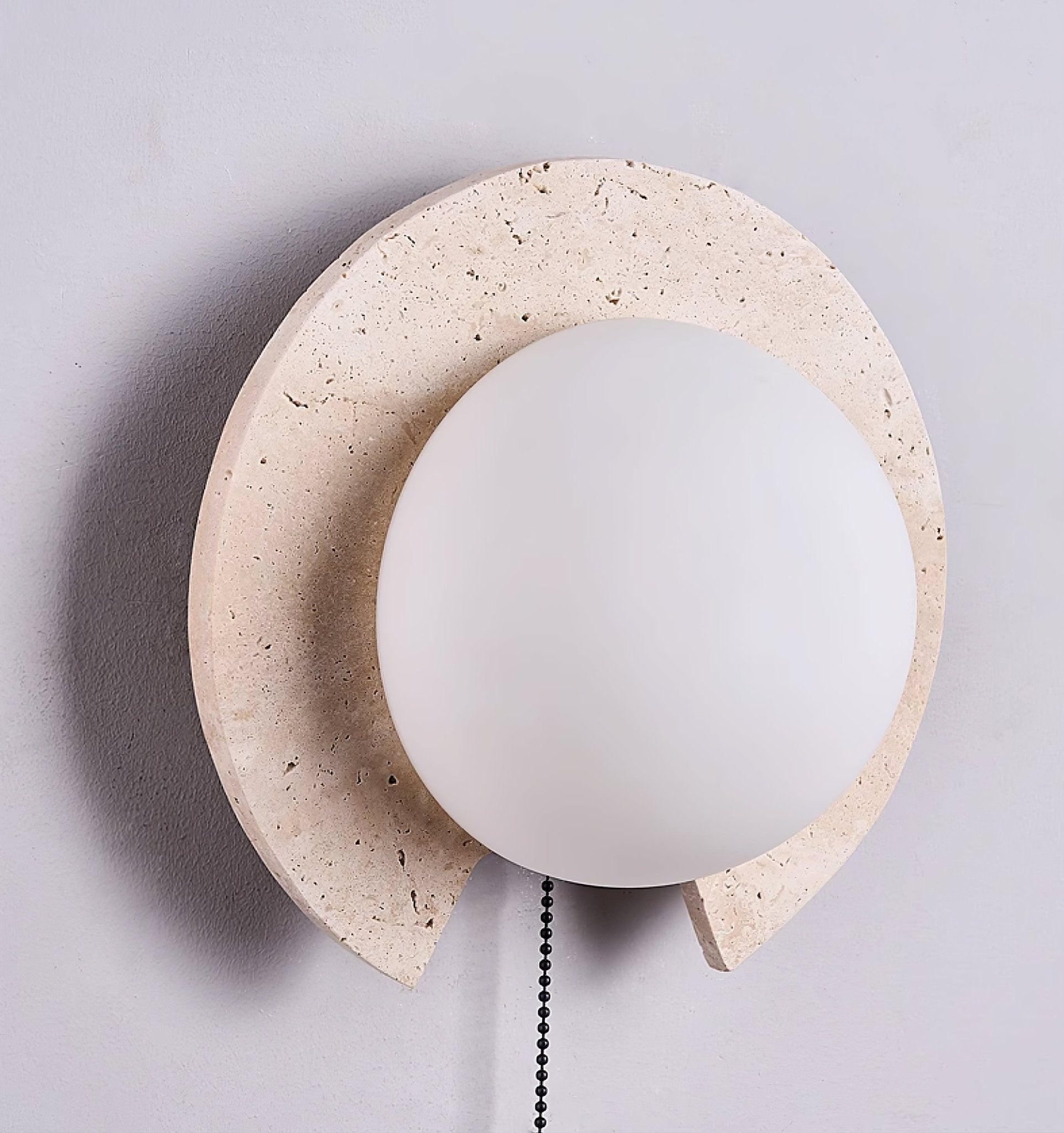 Zamaryra Semi-Circular Travertine Wall Light
