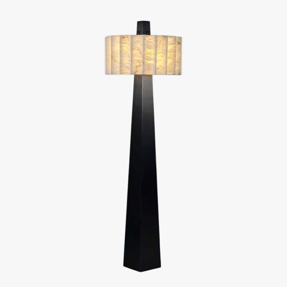 Wolve Alabaster Obelisk Floor Lamp
