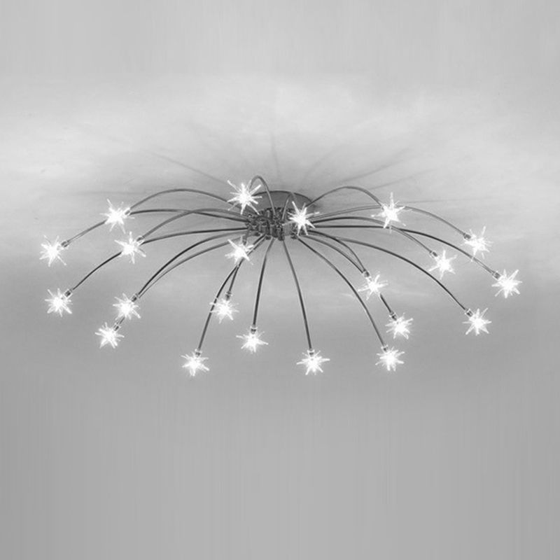 Arisha Art Deco Starry Glass Flush Mount Ceiling Light - Neutral Decor