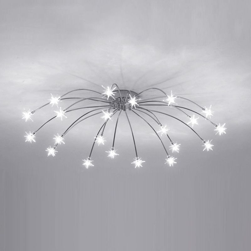 Arisha Art Deco Starry Glass Flush Mount Ceiling Light - Neutral Decor