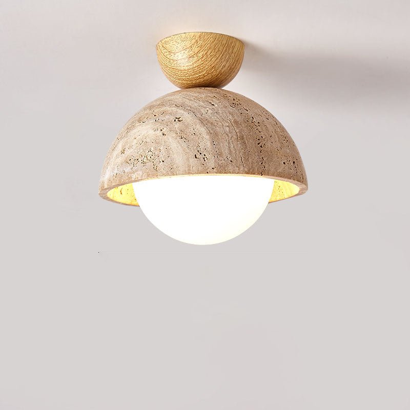 Solana Travertine Ceiling Light - Neutral Decor