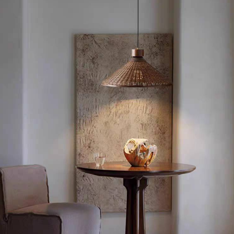 Silva Retro Design LED Pendant / Ceiling Light Rattan Living Room/Restaurant/Hotel - Neutral Decor