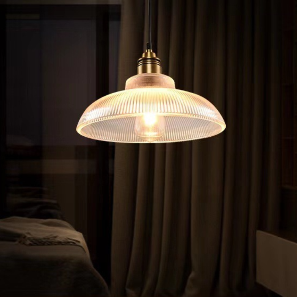 Arisha Industrial LED Pendant Light Clear/Amber Bedroom/Restaurant - Neutral Decor