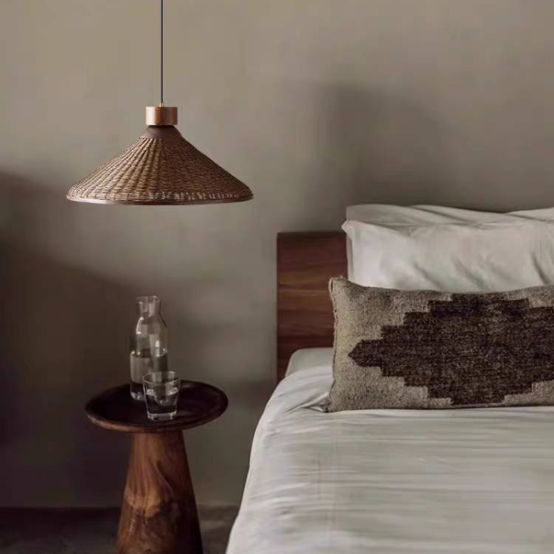 Silva Retro Design LED Pendant / Ceiling Light Rattan Living Room/Restaurant/Hotel - Neutral Decor