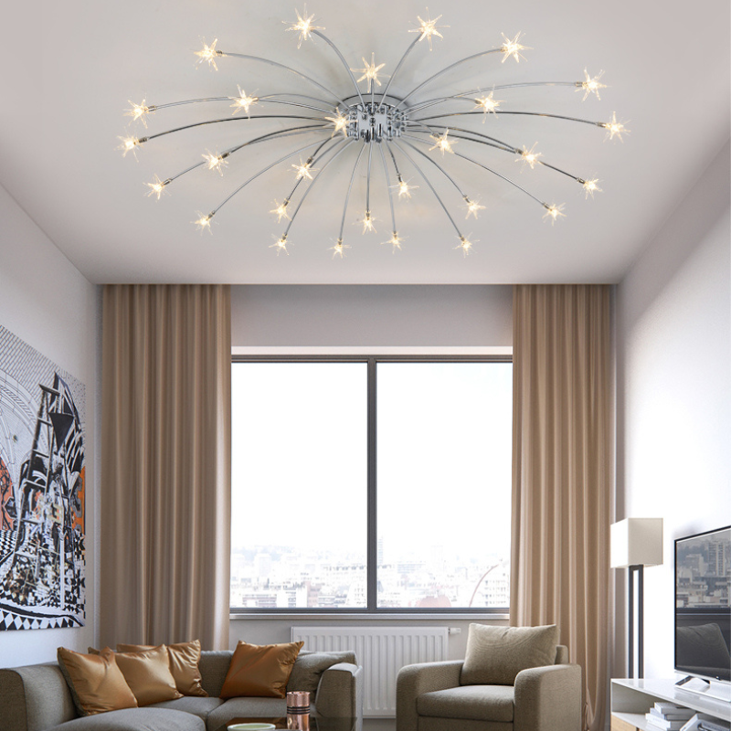 Arisha Art Deco Starry Glass Flush Mount Ceiling Light - Neutral Decor