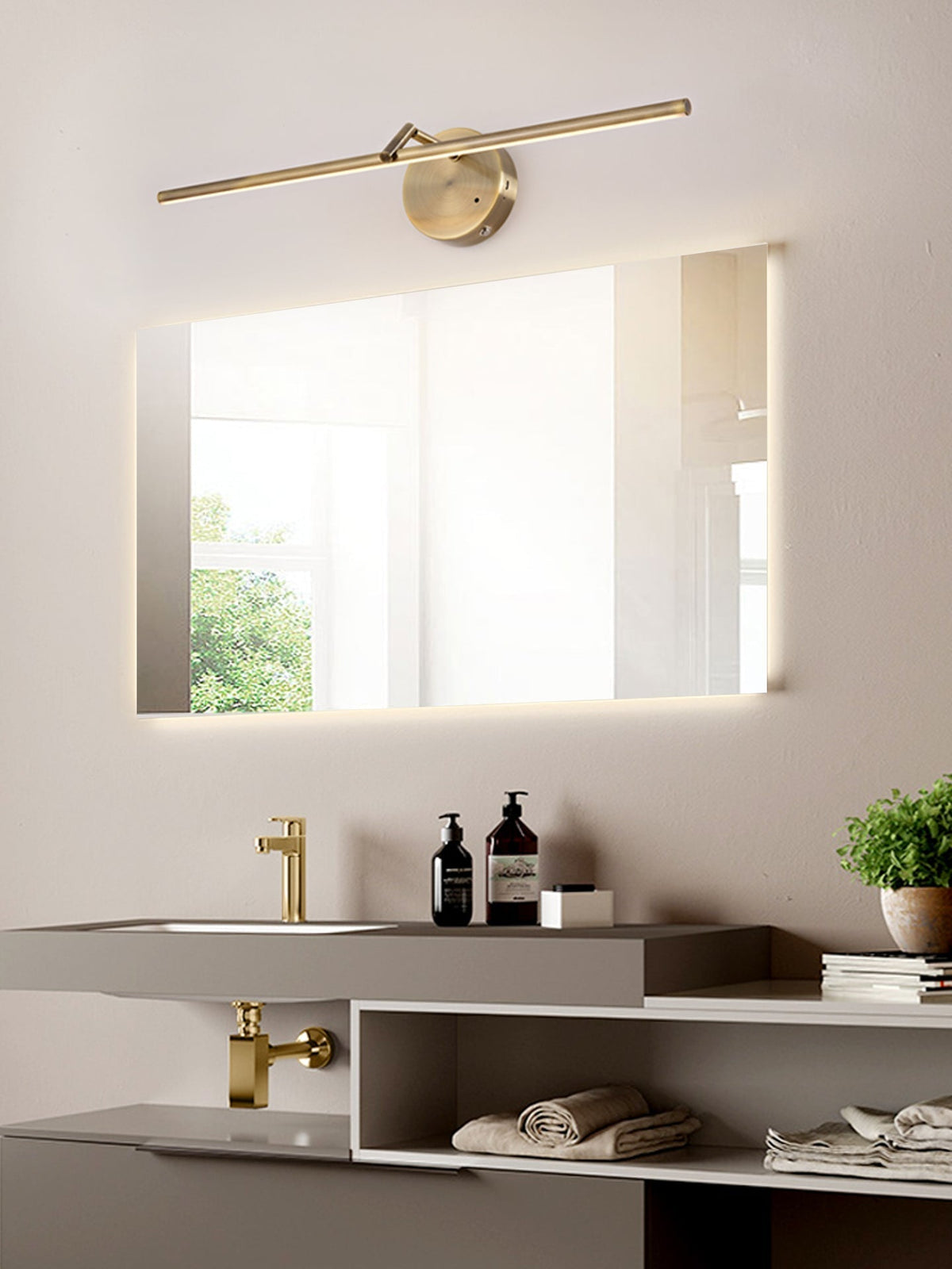 Suly Slim Gold Rechargeable Wall Light