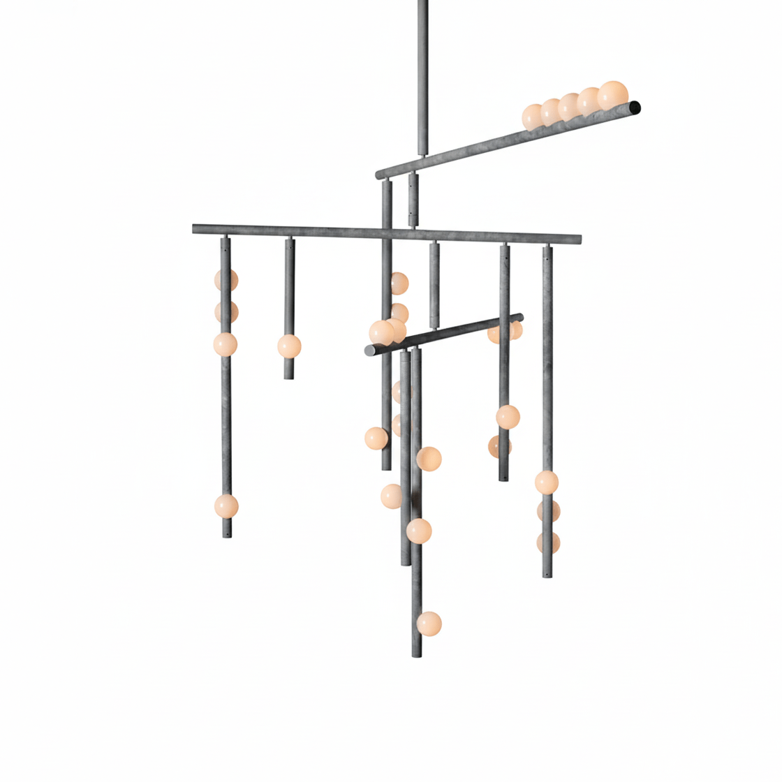 Miraview Brass Glass Drop Chandelier