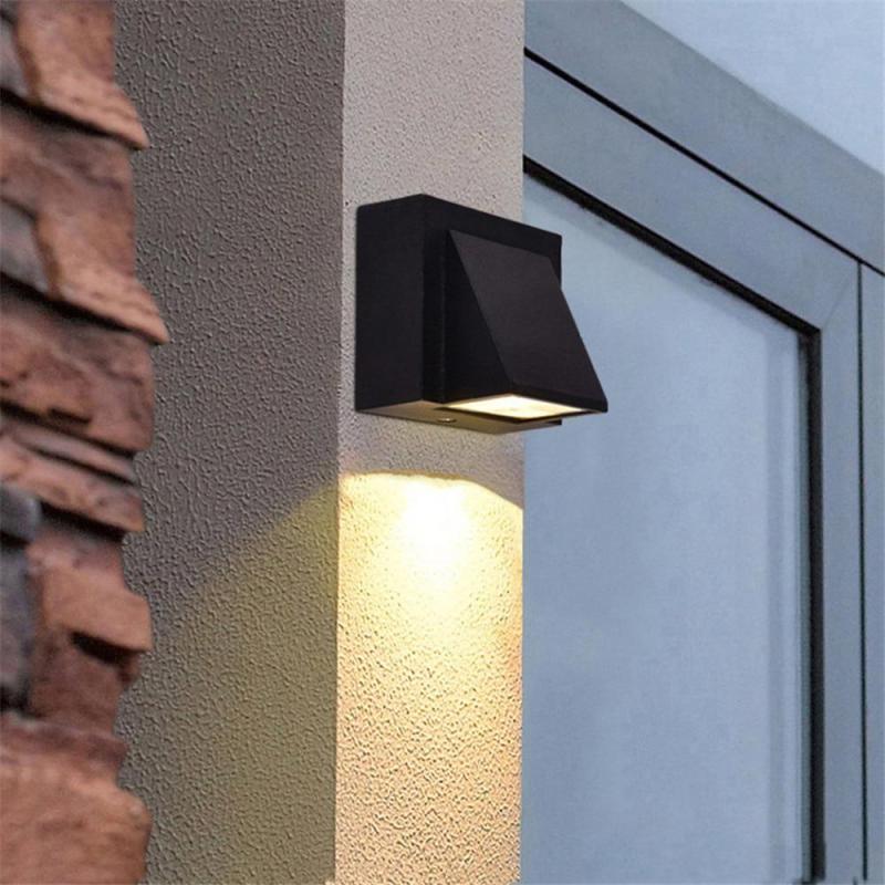 Vexto Modern Black Metal LED Outdoor Wall Lamp - Neutral Decor
