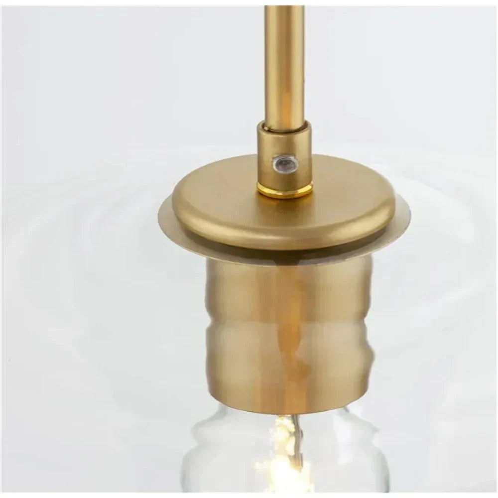 June Pendant Light Glass, Clear/Amber Diamond shape - Neutral Decor