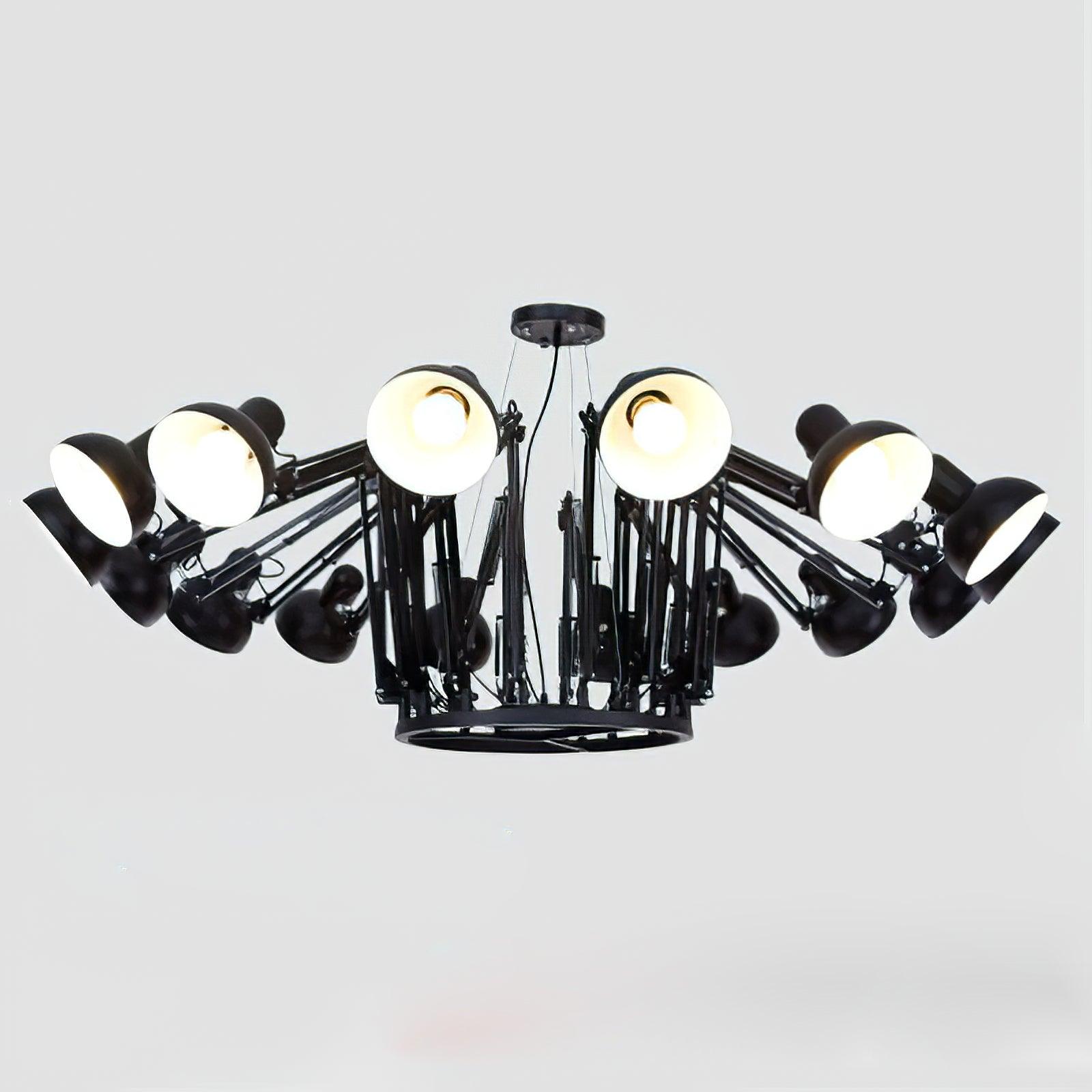 Livenu Chandelier Black Adjustable Multi Arm