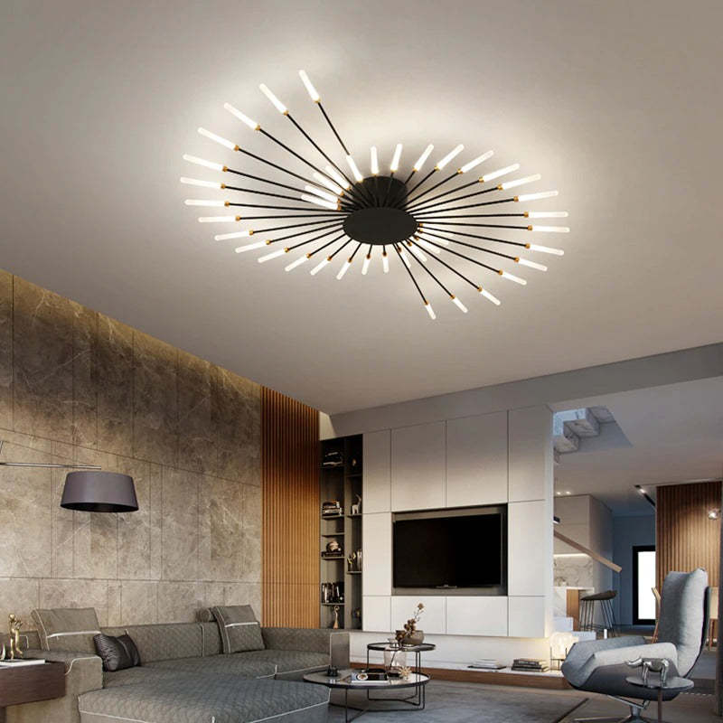 Arisha Fireworks Flush-Mount Ceiling Light Living Room - Neutral Decor