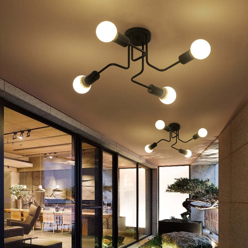 Epoch Modern Minimalist Industrial Flush Mount Ceiling Light - Neutral Decor