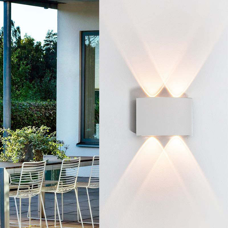 Ray Modern Rectangular Outdoor Wall Lamp Water-Wave - Neutral Decor