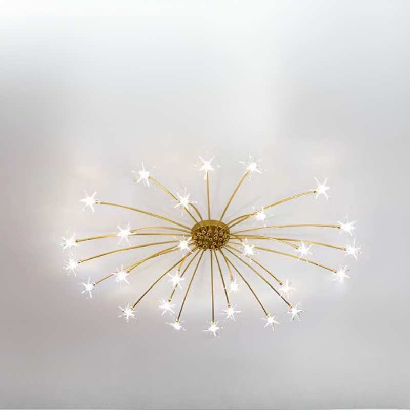 Arisha Art Deco Starry Glass Flush Mount Ceiling Light - Neutral Decor