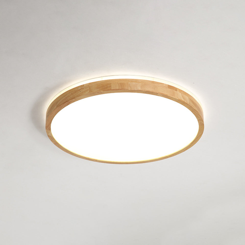 Muto Nordic Acrylic/Wood Flush Mount Ceiling Light Wood - Neutral Decor