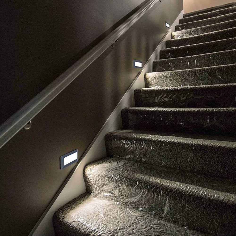 Ray Modern Rectangular Waterproof Outdoor Deck Step Light - Neutral Decor