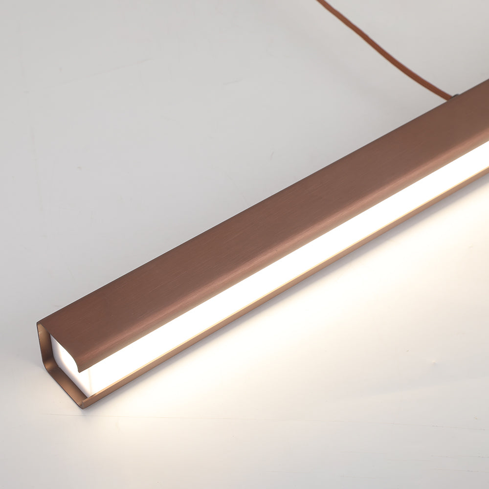 Thala Modern Linear Metal LED Pendant Light Black/Brown - Neutral Decor
