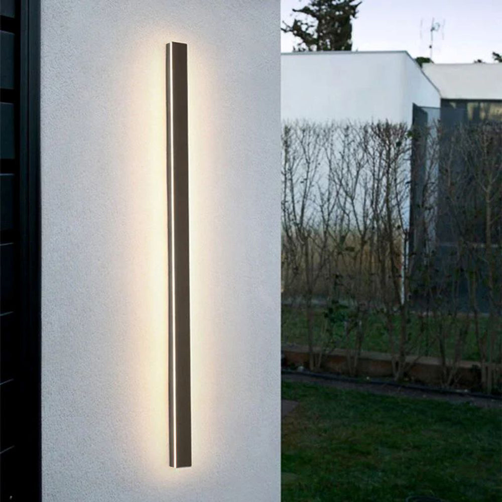 Arisha Sleek Minimalist Rimless Linear Outdoor Wall Light - Neutral Decor