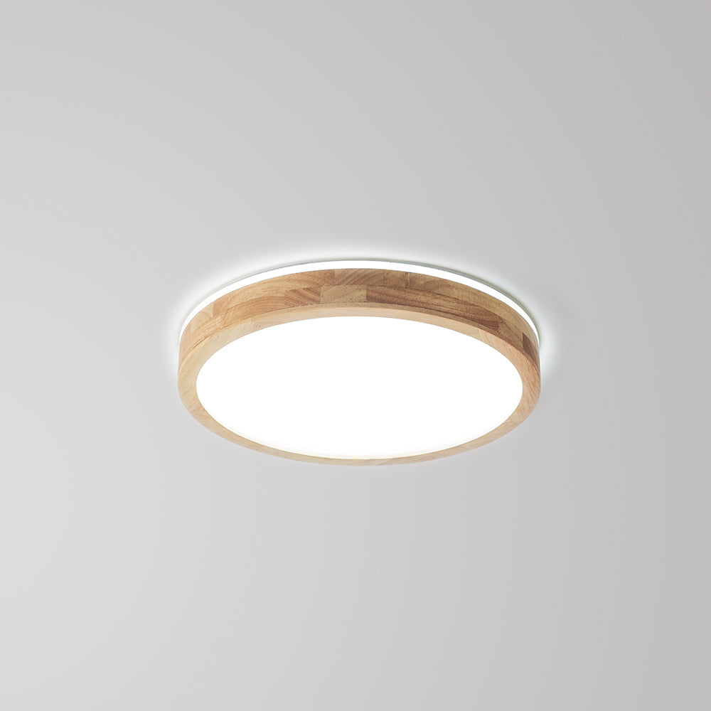 Muto Nordic Acrylic/Wood Flush Mount Ceiling Light Wood - Neutral Decor