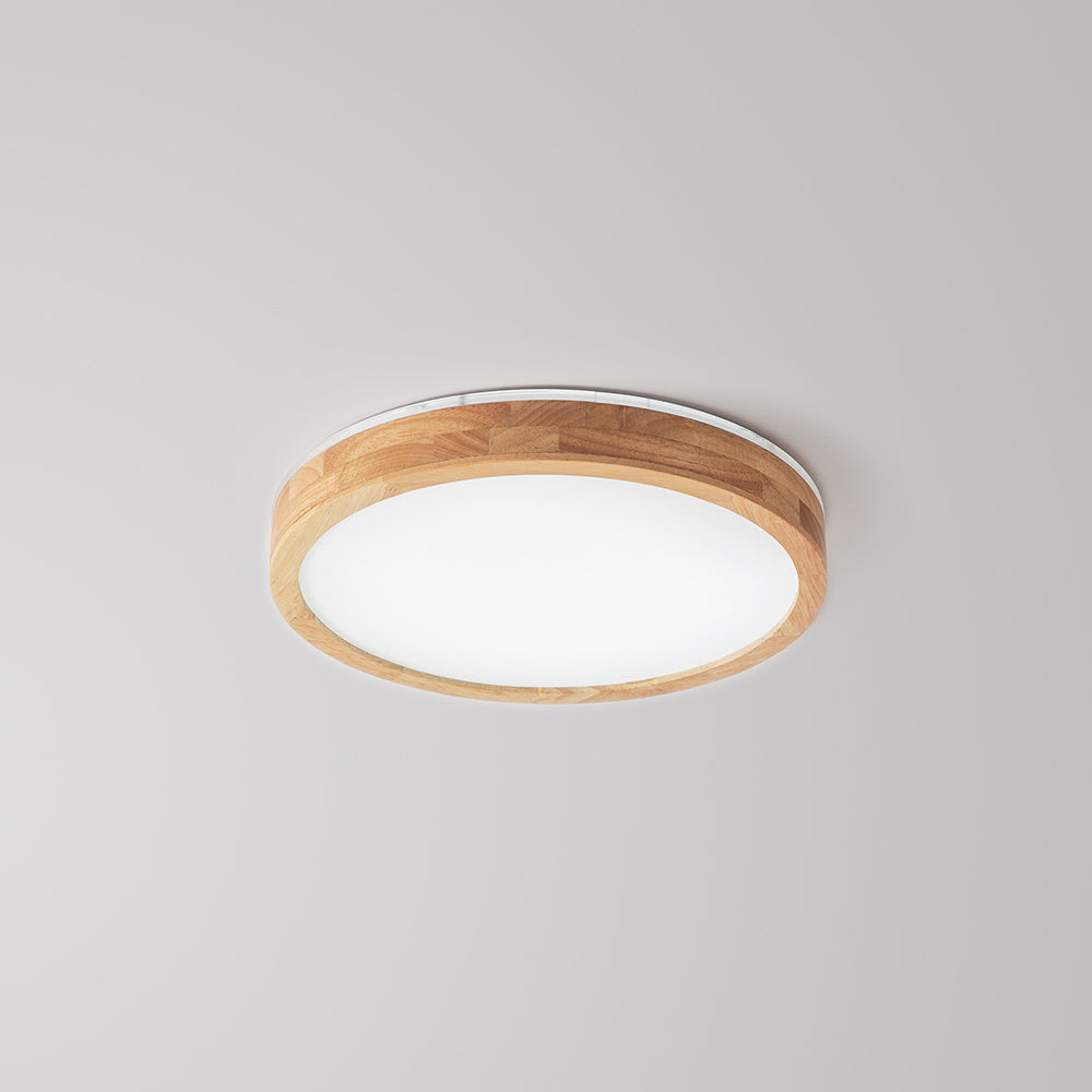 Muto Nordic Acrylic/Wood Flush Mount Ceiling Light Wood - Neutral Decor