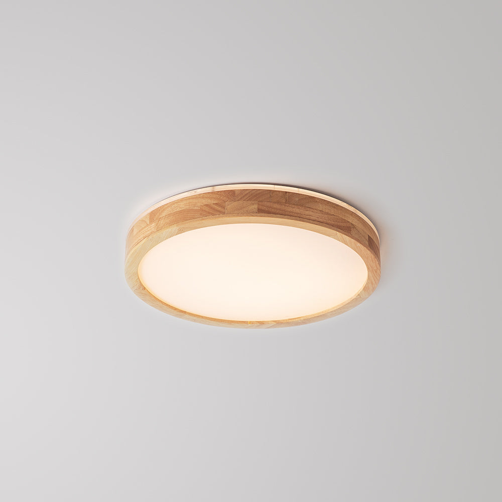 Muto Nordic Acrylic/Wood Flush Mount Ceiling Light Wood - Neutral Decor