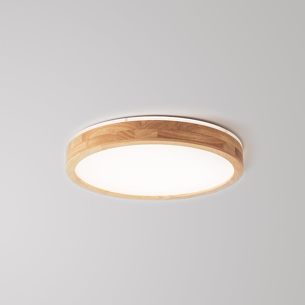 Muto Nordic Acrylic/Wood Flush Mount Ceiling Light Wood - Neutral Decor