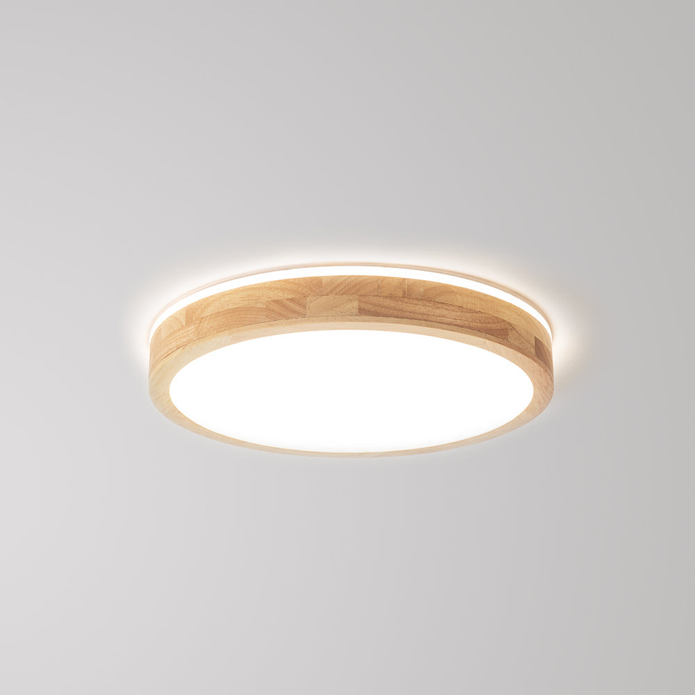 Muto Nordic Acrylic/Wood Flush Mount Ceiling Light Wood - Neutral Decor