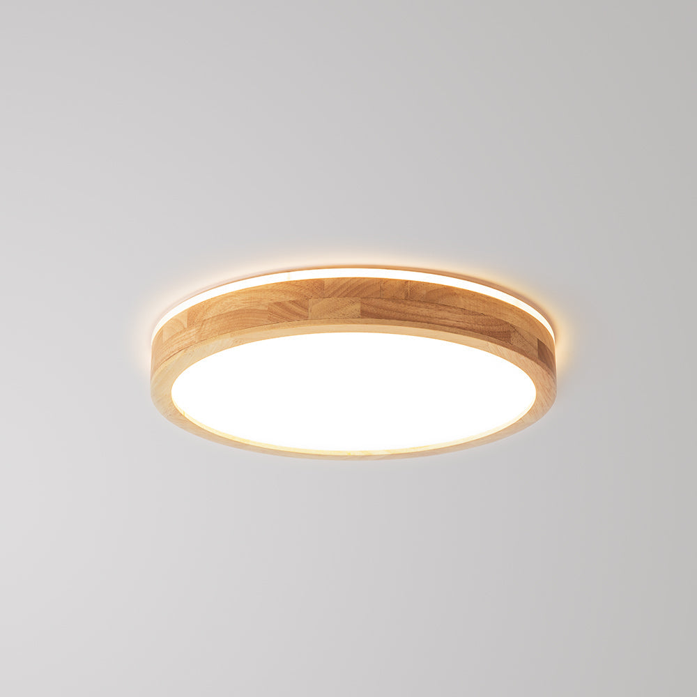 Muto Nordic Acrylic/Wood Flush Mount Ceiling Light Wood - Neutral Decor