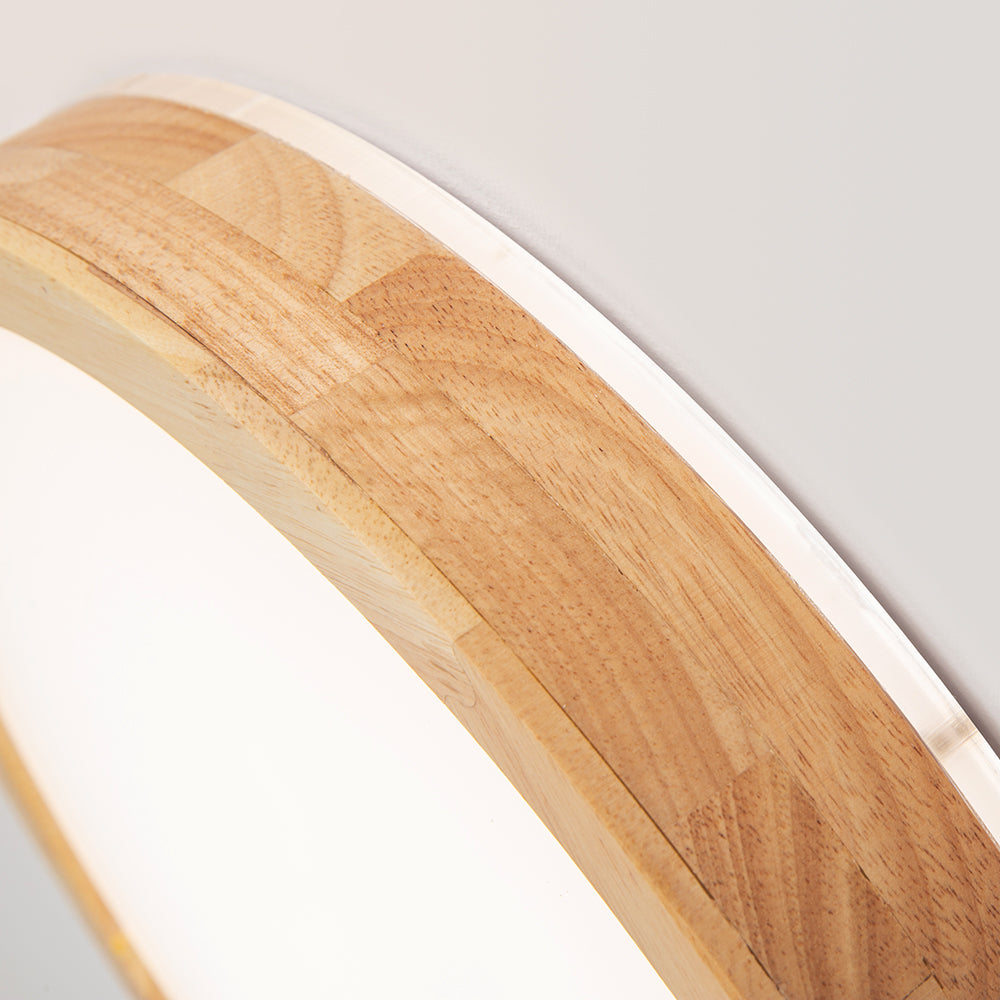 Muto Nordic Acrylic/Wood Flush Mount Ceiling Light Wood - Neutral Decor