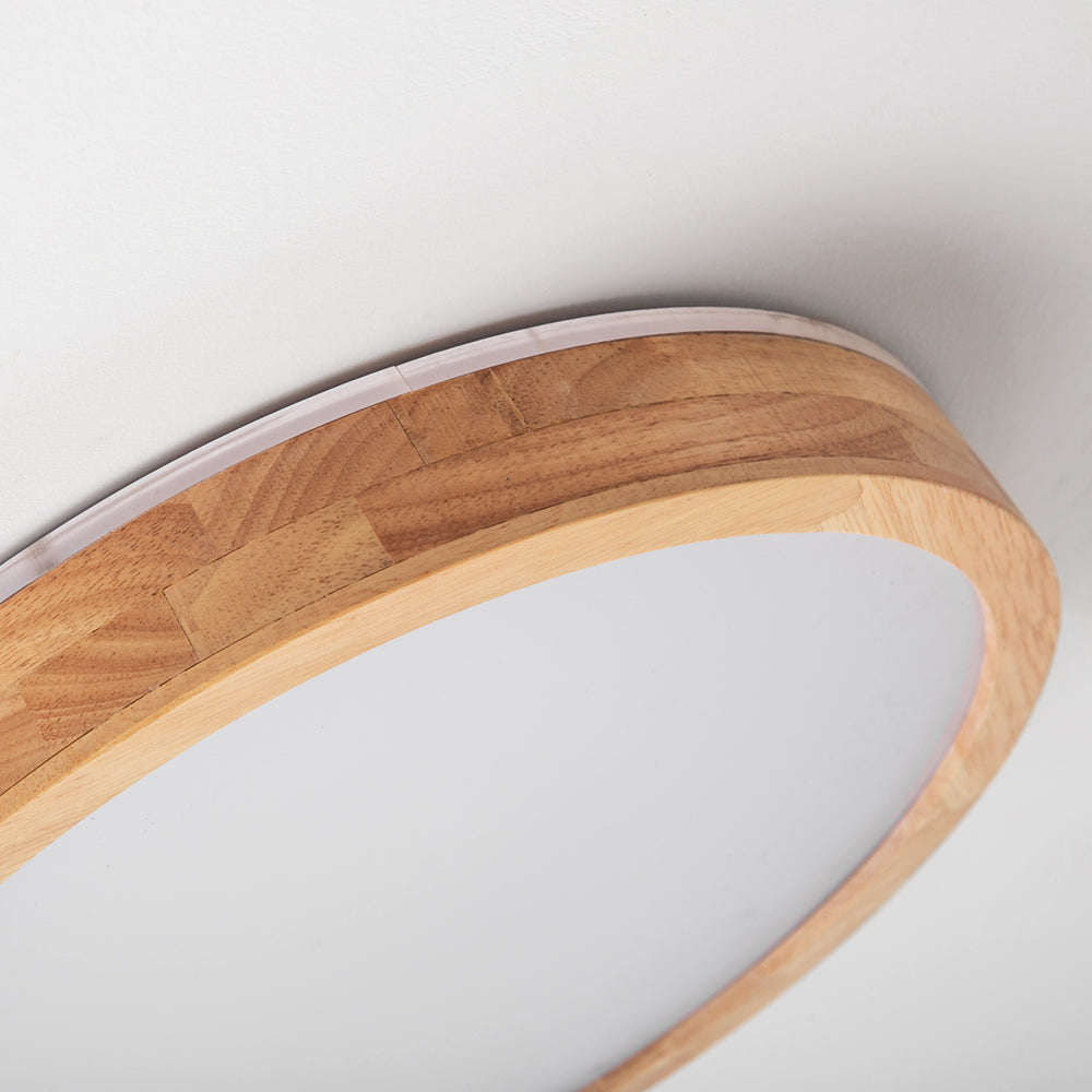 Muto Nordic Acrylic/Wood Flush Mount Ceiling Light Wood - Neutral Decor