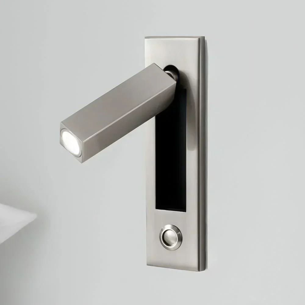 Arisha Modern Rotatable Bedside Sconce, Cylindrical/Square - Neutral Decor