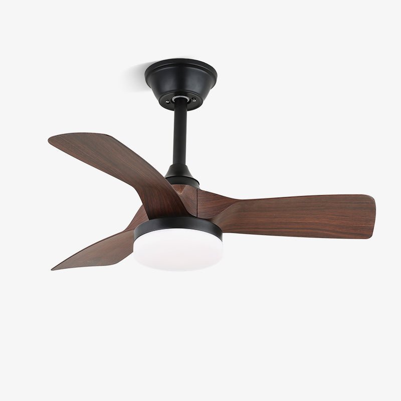 Elvelira Minimalist Black Wood Ceiling Fan Light