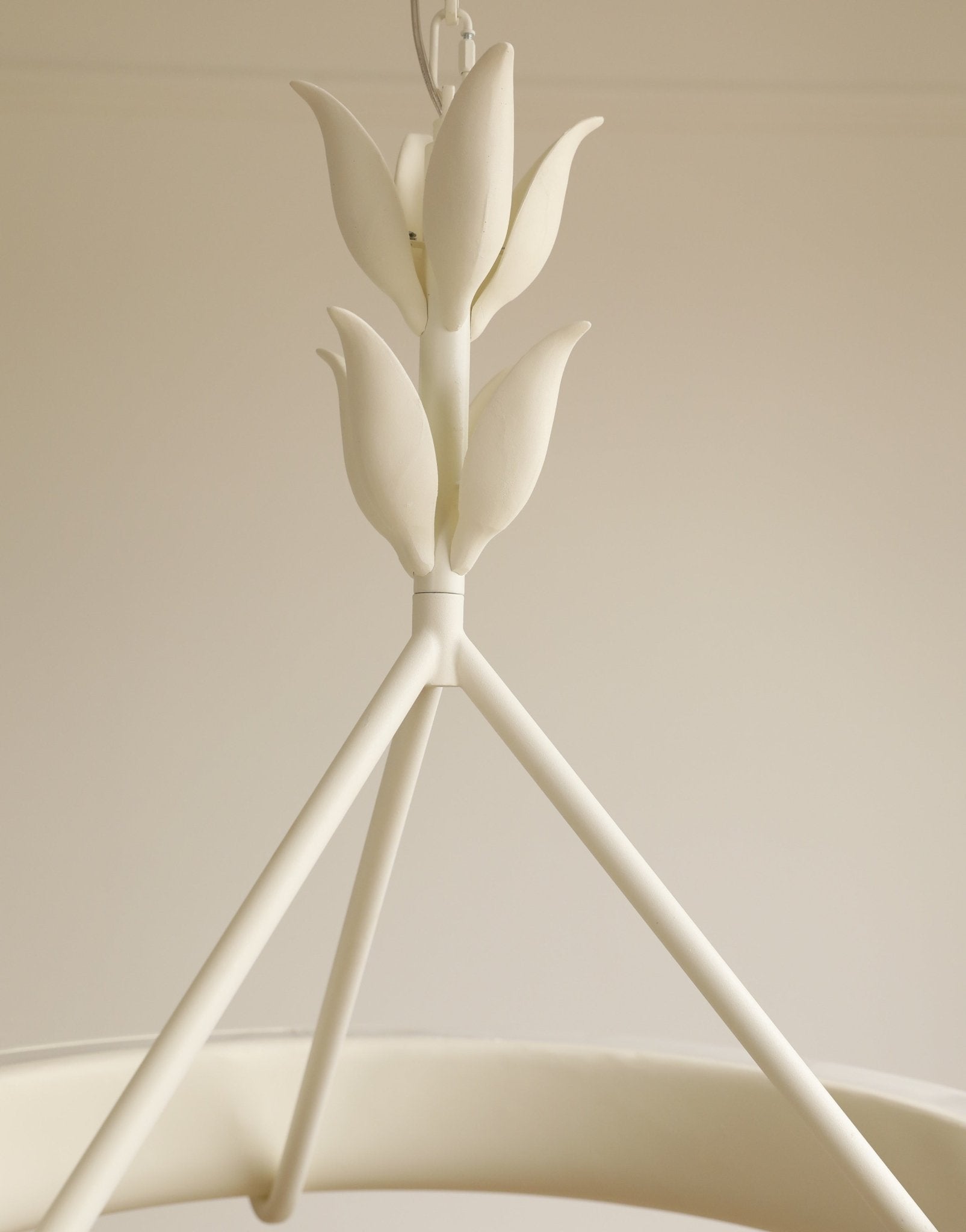 Eixor Chandelier Plaster White Floral Shape Minimalist