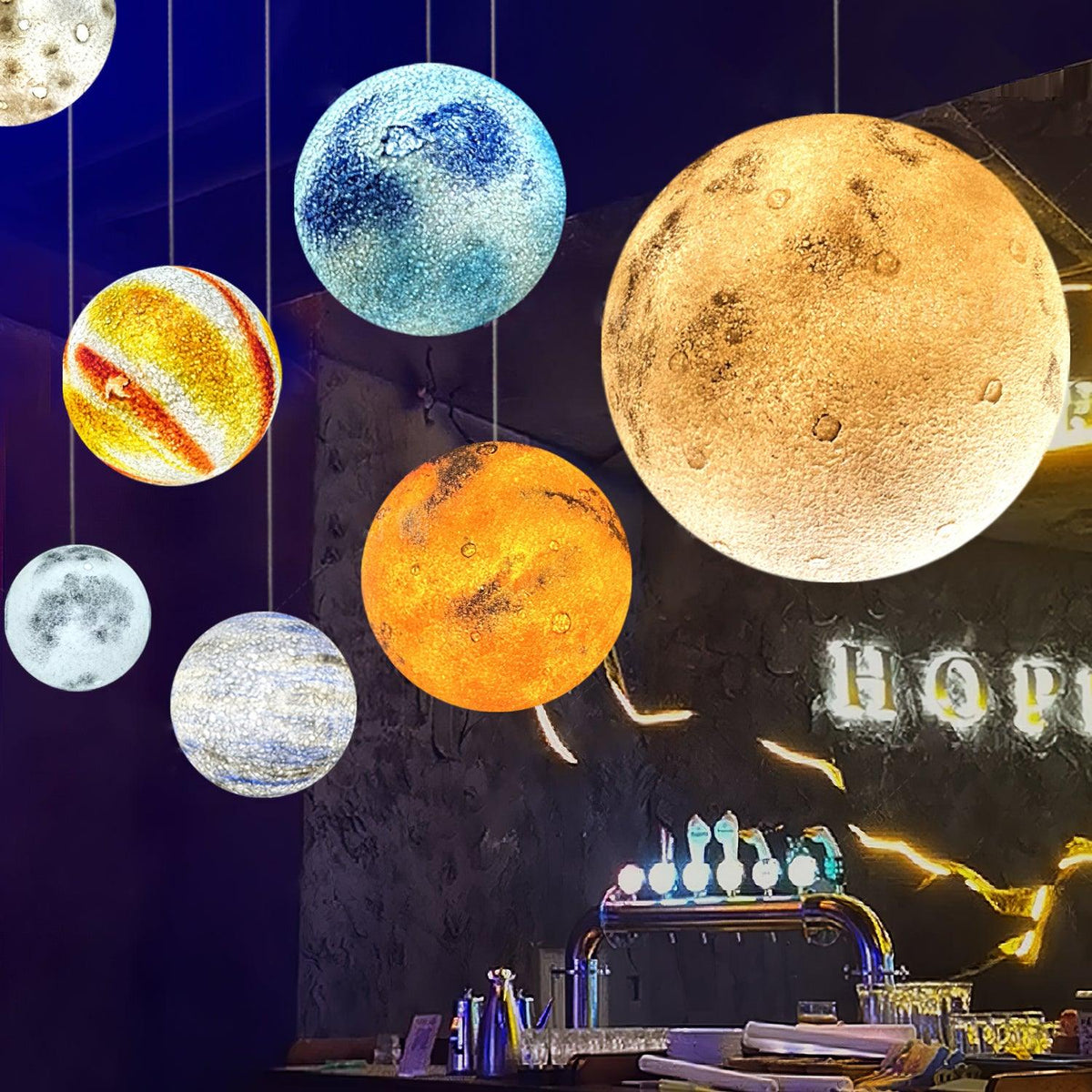 CosmoSphere Planetary Pendant Light