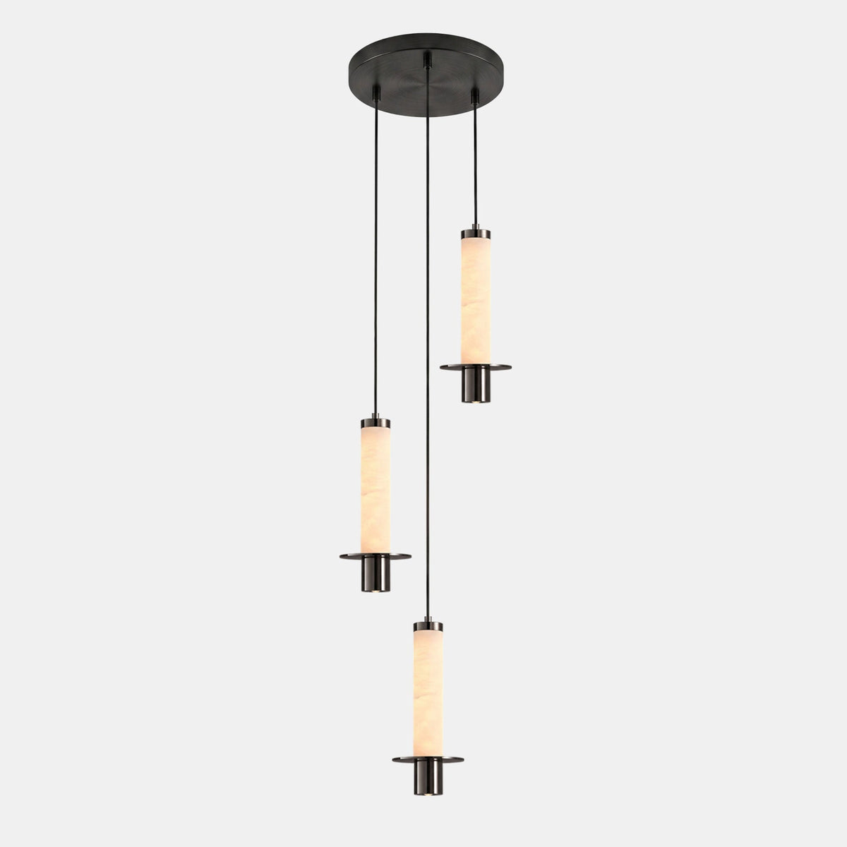 Eirenelia Slim Alabaster Cylindrical Pendant Lamp