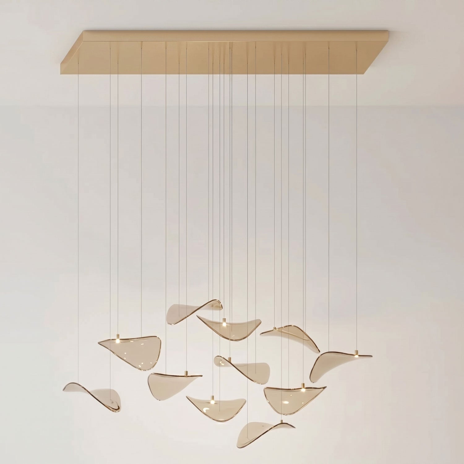 Beauvale Wave Floating Leaf Chandelier