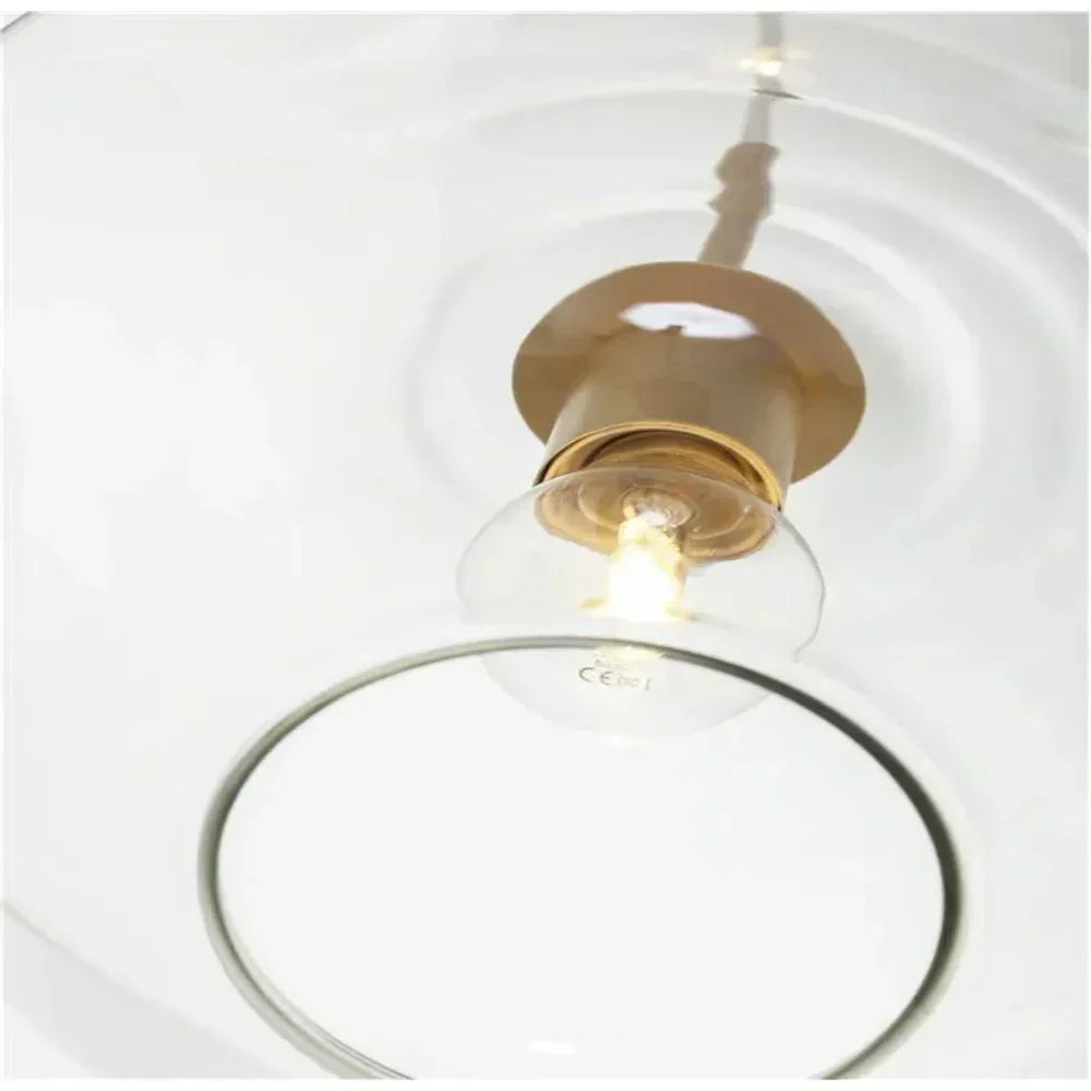 June Pendant Light Glass, Clear/Amber Diamond shape - Neutral Decor
