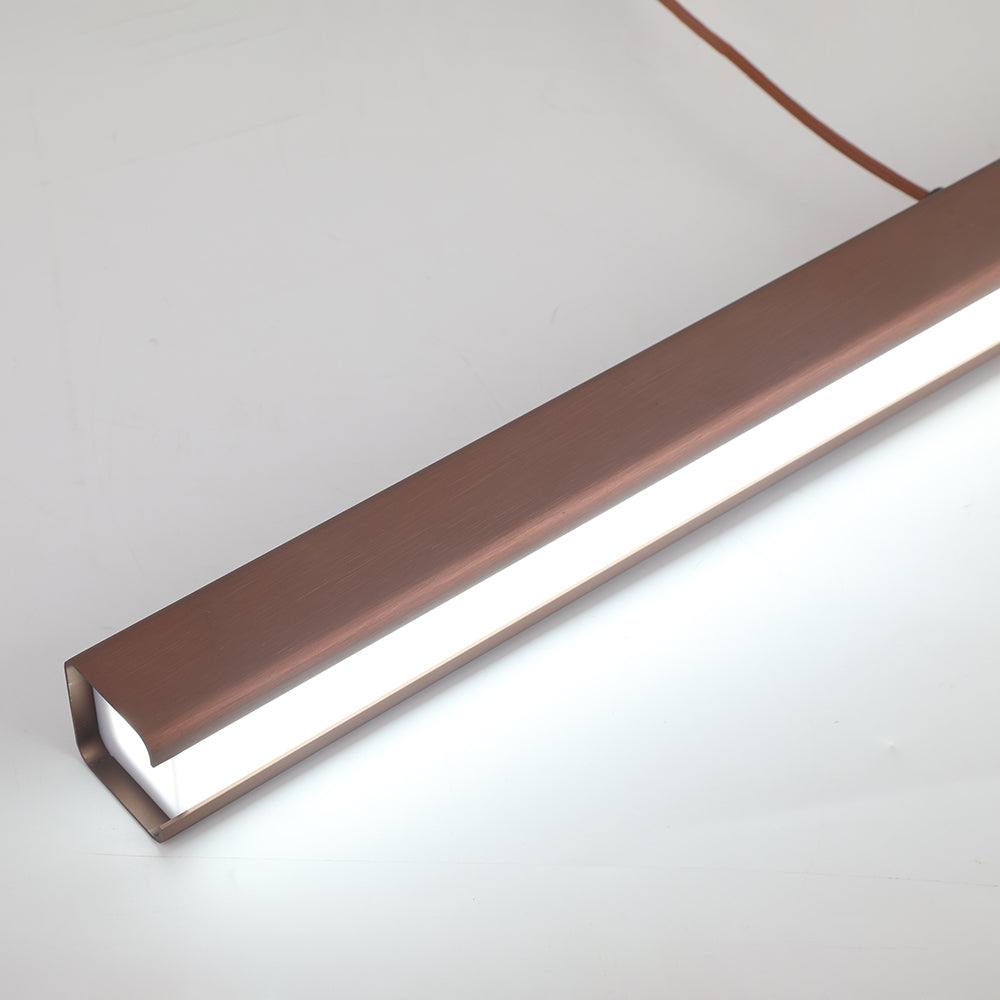 Thala Modern Linear Metal LED Pendant Light Black/Brown - Neutral Decor